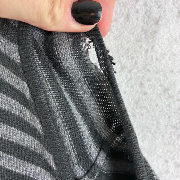 Vintage White Stag Full Zip Striped Sweater Women's XL V Neck Long Sleeve READ - Picture 14 of 15